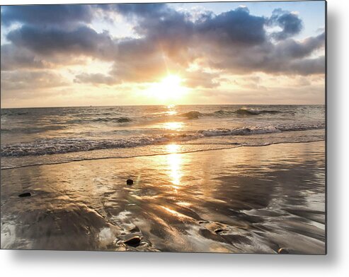 Golden Hour Metal Print featuring the photograph Rock 'n Sunset by Alison Frank