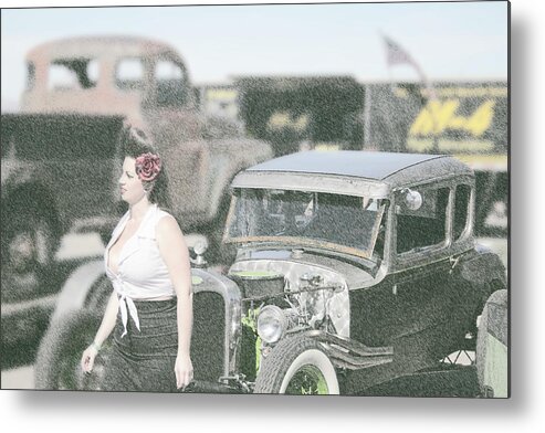 Rockabilly Metal Print featuring the photograph Rockabilly Pinup by Darrell Foster
