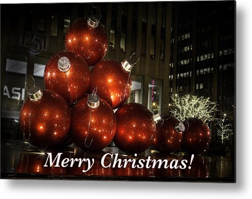 Christmas Metal Print featuring the photograph Rockefeller Center Christmas Ornaments by Eleanor Abramson