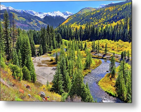 Colorado Metal Print featuring the photograph Rockies and Aspens - Colorful Colorado - Telluride by Jason Politte