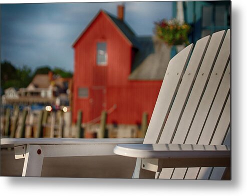 Atlantic Ocean Metal Print featuring the photograph Rockport Wharf Sunrise by Jeff Folger