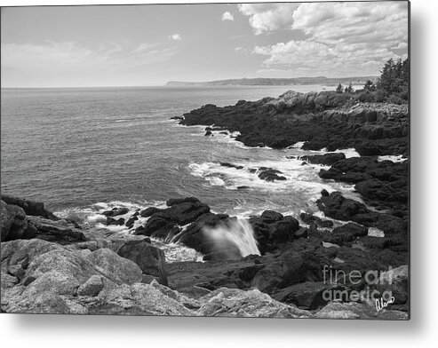 Rocky Coastline Downeast Maine Metal Print featuring the photograph Rocky Coastline Downeast Maine by Alana Ranney