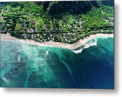 Helicopter Metal Print featuring the photograph Rocky Point overview. by Sean Davey