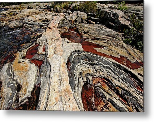 Rock Metal Print featuring the photograph Rocky Pools - Wreck Island by Debbie Oppermann