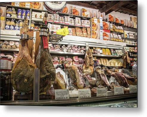 Canon Metal Print featuring the photograph Roman Butcher Shop by John McGraw