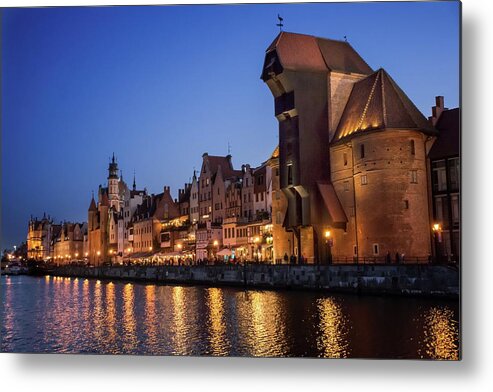 Gdansk Metal Print featuring the photograph Romantic evening in Gdansk by Robert Grac