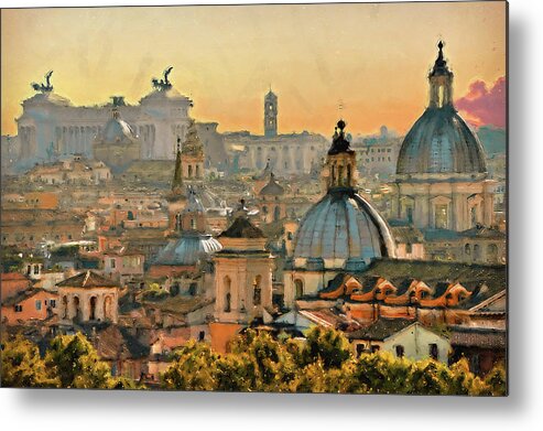 Rome Metal Print featuring the photograph Rome Cityscape - 03 by AM FineArtPrints