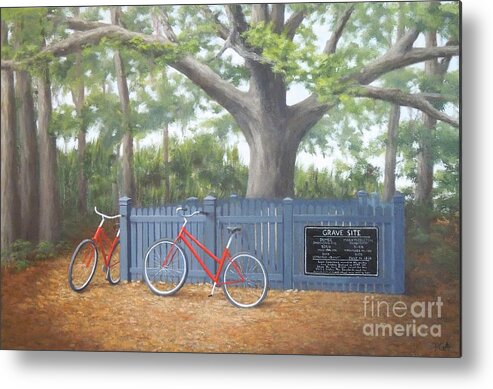 Bicycles Metal Print featuring the painting Room for Two More by Phyllis Andrews