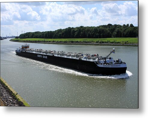 Boats Metal Print featuring the photograph Rotterdam Canal by Aidan Moran