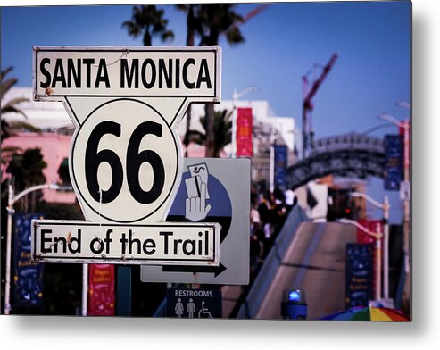 America Metal Print featuring the photograph Route 66 End of Trail by Andy Konieczny