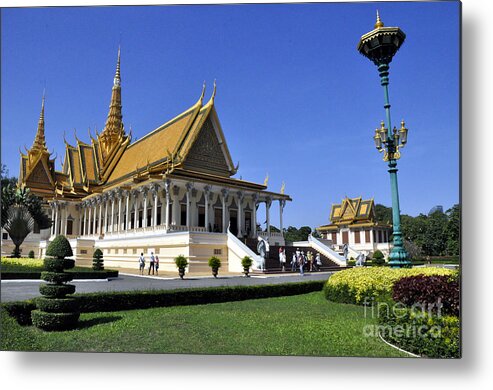 Royal Palace Metal Print featuring the photograph Roy Palace Cambodia 01 by Andrew Dinh