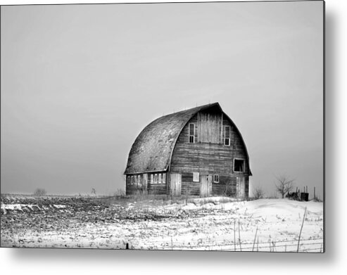 Rustic Metal Print featuring the photograph Royal Barn BW by Bonfire Photography