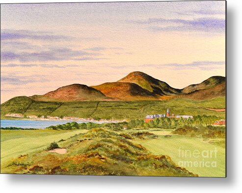Royal County Down Golf Course Metal Print featuring the painting Royal County Down Golf Course by Bill Holkham