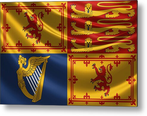 'royal Collection' By Serge Averbukh Metal Print featuring the digital art Royal Standard of the United Kingdom in Scotland by Serge Averbukh