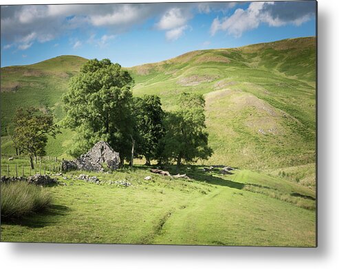 Borders Metal Print featuring the photograph Ruined homestead by Gary Eason