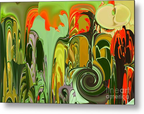 Abstract Metal Print featuring the photograph Running through the Jungle by Rick Rauzi