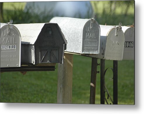 Mailboxes Metal Print featuring the photograph Rural Route by Kerry Obrist