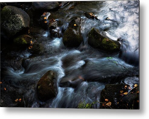 Rocks Metal Print featuring the photograph Rushing Stream by Norman Reid