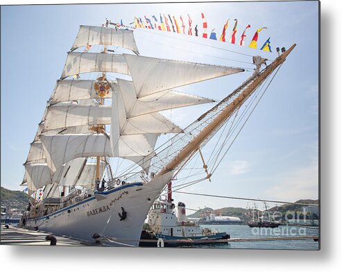 Sailing Ship Metal Print featuring the photograph Russian sailing ship by Aiolos Greek Collections