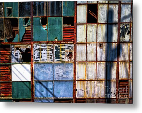 Delapidated Warehouse Metal Print featuring the photograph Rusted Broken and Worn by Doug Sturgess