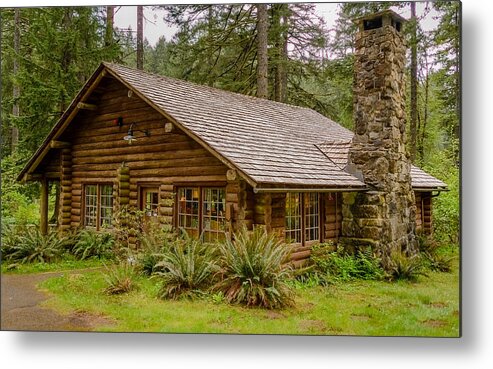 Cabin Metal Print featuring the photograph Rustic Cabin by Jerry Cahill