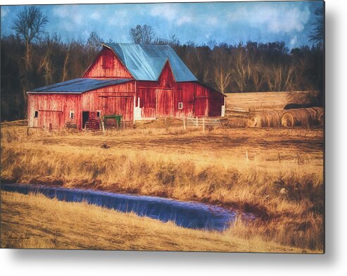 Barn Metal Print featuring the photograph Rustic Red Barn by Anna Louise