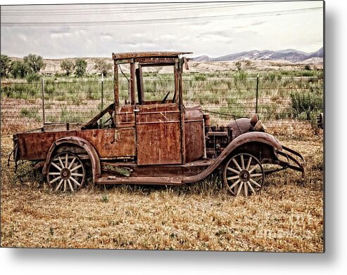 Rusty Jalopy Metal Print featuring the photograph Rusty Jalopy by Imagery by Charly