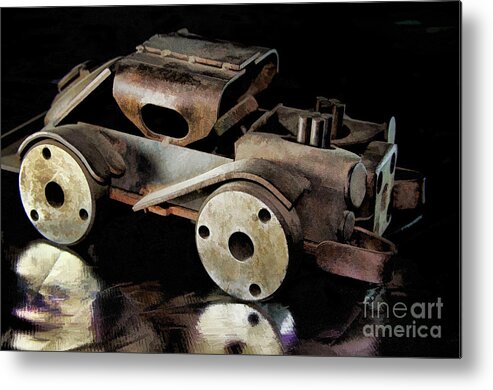 Toy Rat Rod Metal Print featuring the photograph Rusty Rat Rod Toy by Wilma Birdwell
