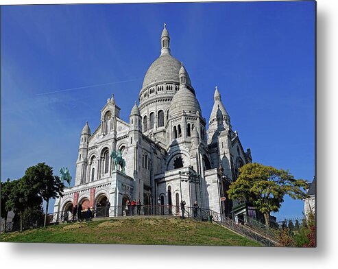 Paris Metal Print featuring the photograph Sacre Coeur In The Montmartre Area Of Paris, France by Rick Rosenshein