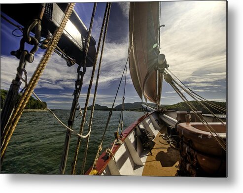 Boat Metal Print featuring the photograph Sailing by Andreas Freund