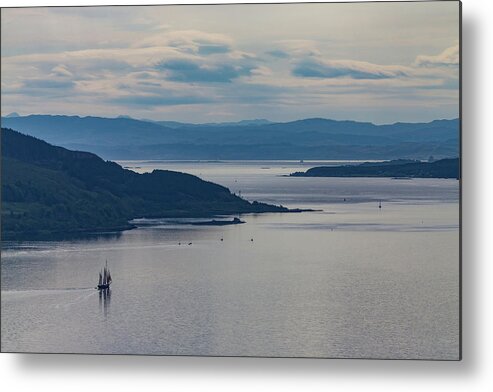 Europe Metal Print featuring the photograph Sailing vessel at the coast of Scotland by Johan Elzenga