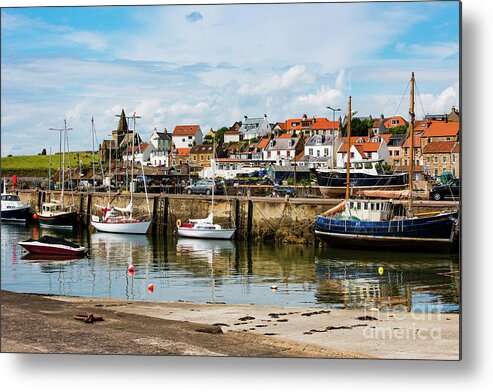 Fishing Boats Metal Print featuring the photograph Saint Monans Harbour by Mary Jane Armstrong