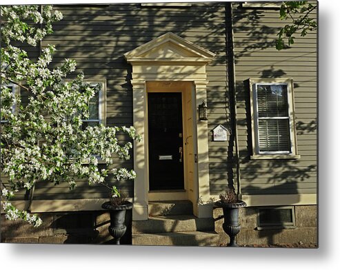 Salem Metal Print featuring the photograph Salem Historical Home Trees and Shadows Salem MA by Toby McGuire