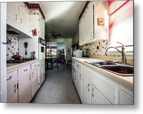 Real Estate Photography Metal Print featuring the photograph Sample Galley Kitchen - 908 by Jeff Kurtz
