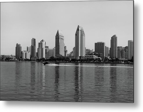 Sepia Metal Print featuring the photograph San Diego Bay View by Gordon Beck