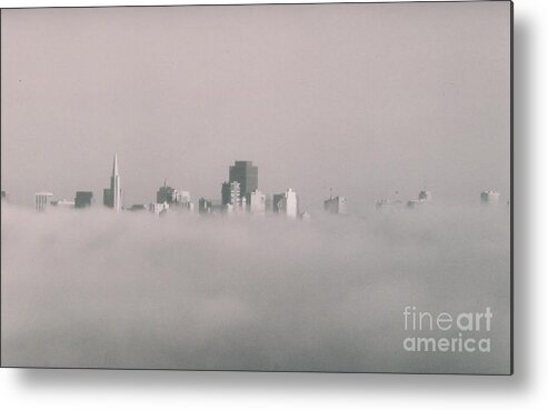 San Francisco Metal Print featuring the photograph San Francisco under Fog by Mia Alexander