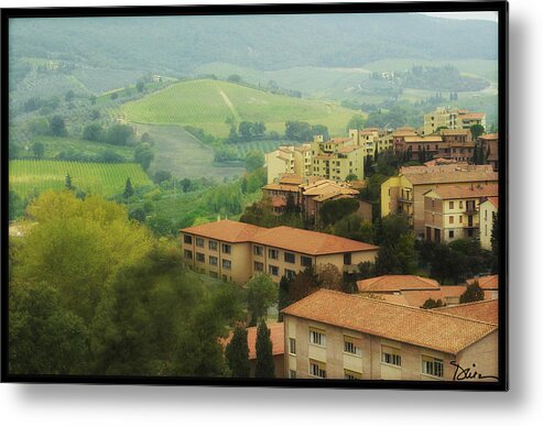 Tuscany Metal Print featuring the photograph San Gimignano Vista by Peggy Dietz