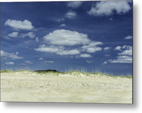 Sea Metal Print featuring the photograph Sand Grass and Sky by WAZgriffin Digital