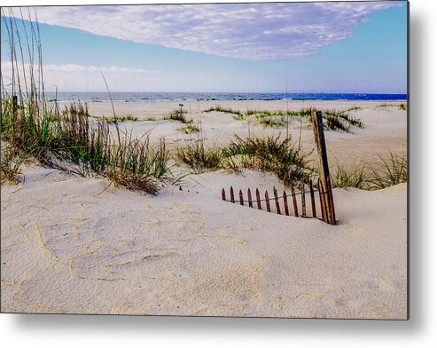 Sand Fences On The Bogue Banks 2 Framed Prints Metal Print featuring the photograph Sand Fences On The Bogue Banks 2 by John Harding