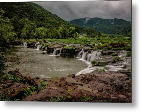 New River Metal Print featuring the photograph Sandstone falls by William Bentley