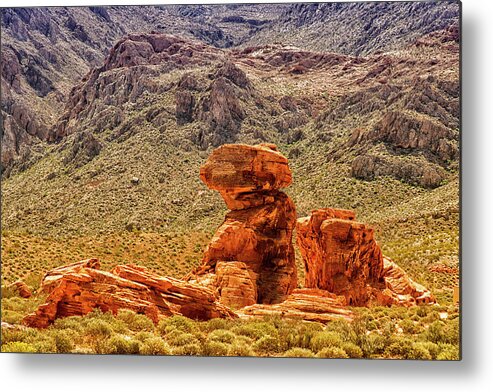 Landscape Metal Print featuring the photograph Sandstone Outcrop Valley of Fire by Frank Wilson