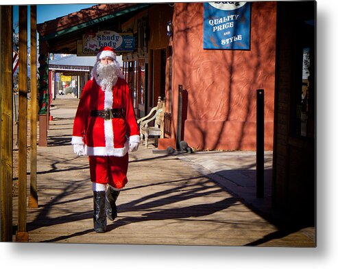 Arizona Metal Print featuring the photograph Santa Claus is Coming to Town in Tombstone Arizona by Mary Lee Dereske
