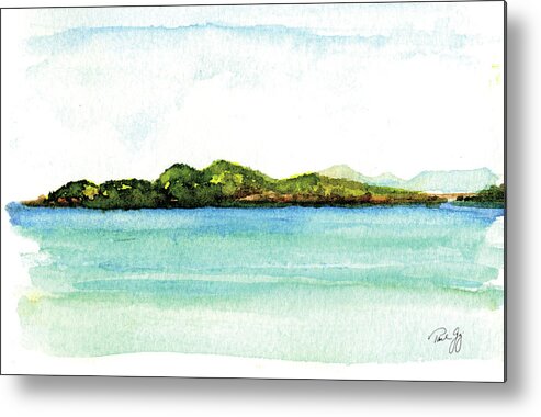 St. Thomas Metal Print featuring the painting Sapphire Bay 2 by Paul Gaj