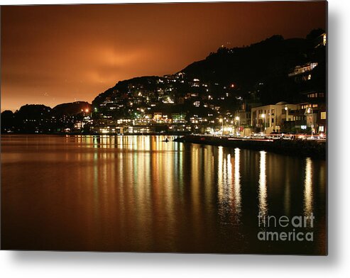 Sausalito California Metal Print featuring the photograph Sausalito at Night, California by Wernher Krutein