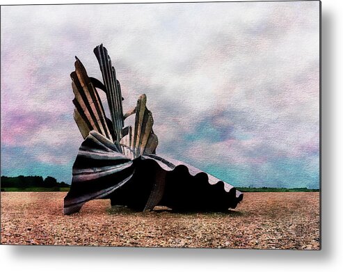 Scallop Metal Print featuring the photograph Scallop Shell at Aldeburgh by John Paul Cullen