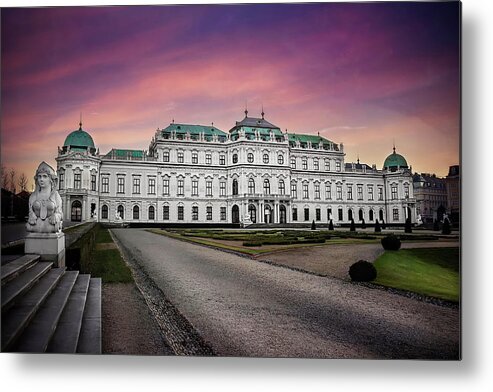 Vienna Metal Print featuring the photograph Schloss Belvedere Vienna by Carol Japp