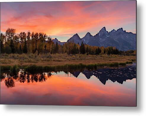 Grand Teton National Park Metal Print featuring the photograph Schwabacher Sunset 2 by D Robert Franz