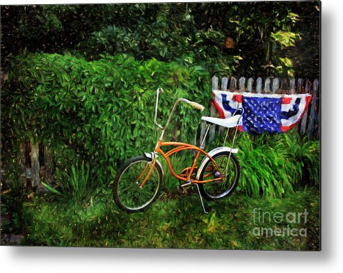 Deluxe Metal Print featuring the photograph Schwinn Deluxe Stingray 65 by Craig J Satterlee