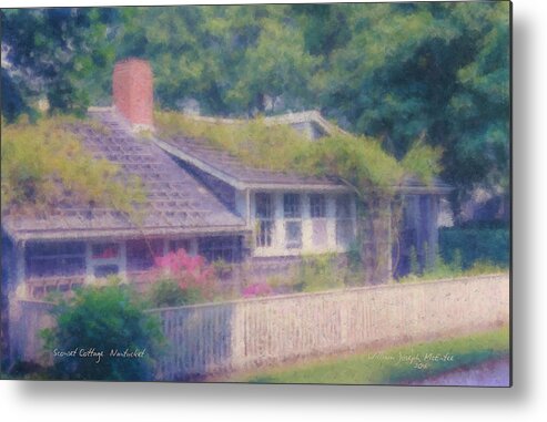 Sconset Metal Print featuring the painting Sconset Cottage #3 by Bill McEntee