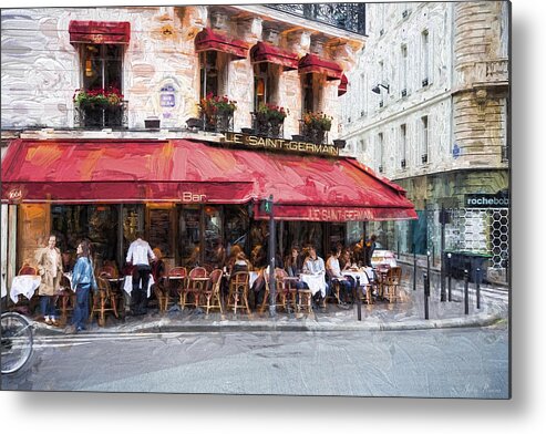 Restaurant Metal Print featuring the photograph Le Saint Germain by John Rivera